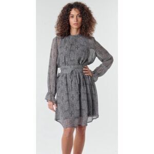 Ikks Gray Mandala Pattern Dress Size 34 * Flaw
